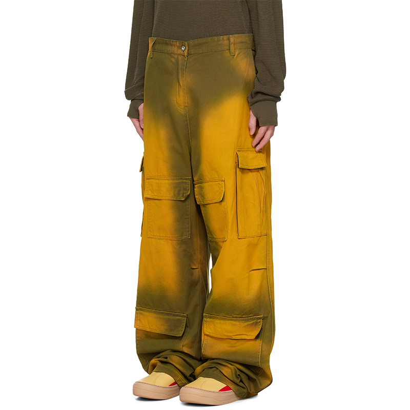 hongfeng manufactures cargo pants custom with gradient colors and multi-pocket workwear design.